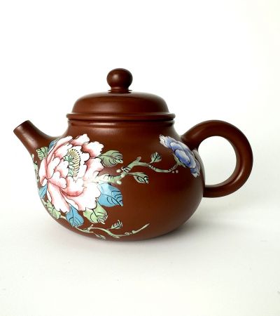 Чайник из Исинской глины "Цветы", 190мл